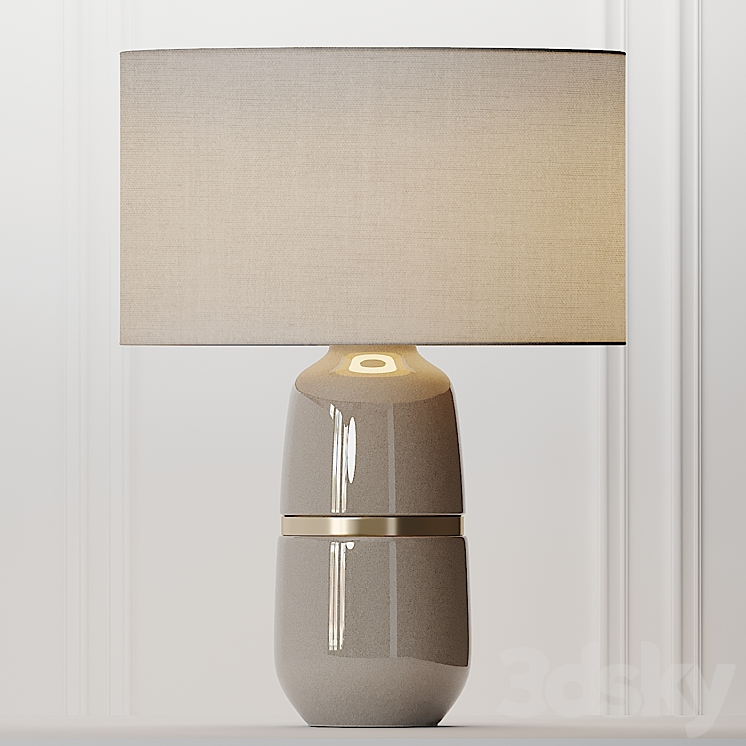 COX COX BANDED CERAMIC TABLE LAMP 