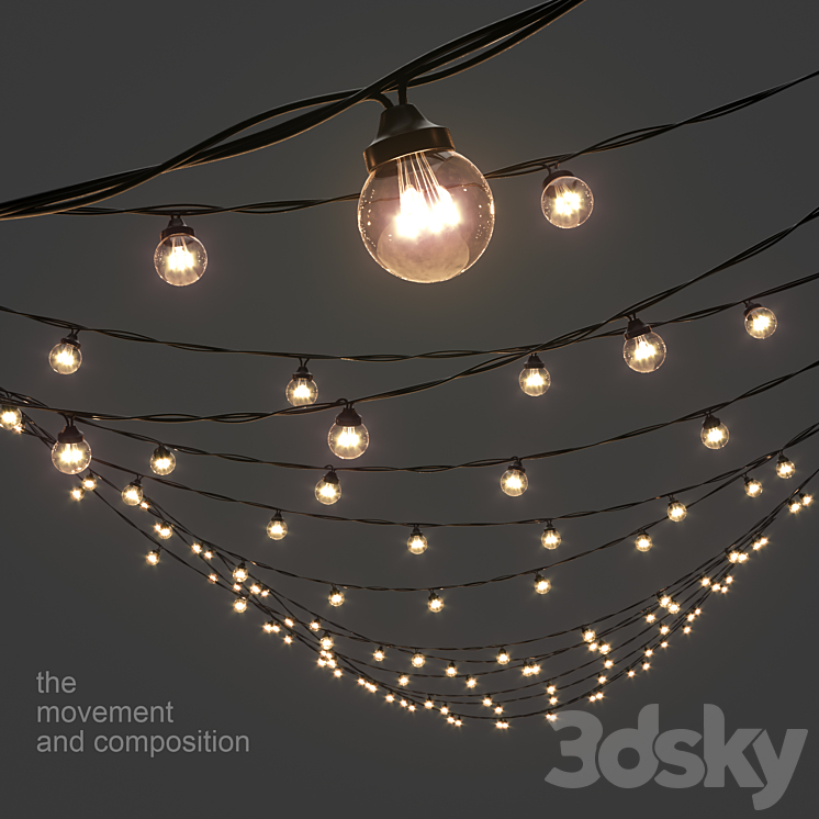 EDITABLE GARLAND GALAXY BULB STRING 