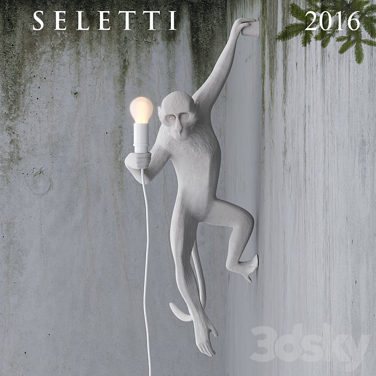 HANGING MONKEY WALL LAMP 