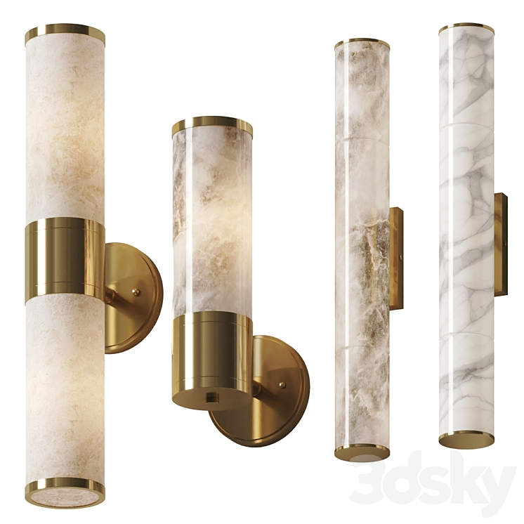LAMPATRON MARBLE AND PRISCA WALL LAMPS SET 
