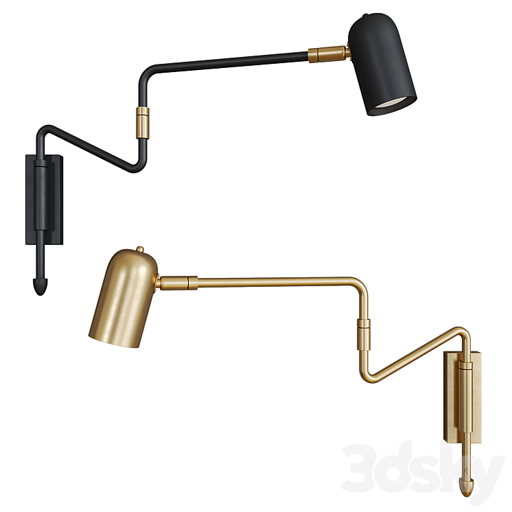LONG ARM RETRACTABLE WALL LAMP 
