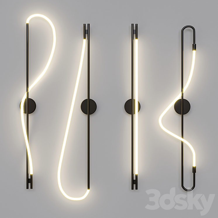 LUKE LAMP CO WALL SCONCE BLACK SET 