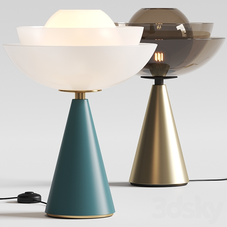 MASON EDITIONS LOTUS TABLE LAMPS 
