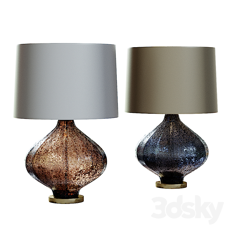 MID CENTURY STUDIO ART GLASS LAMP 3 