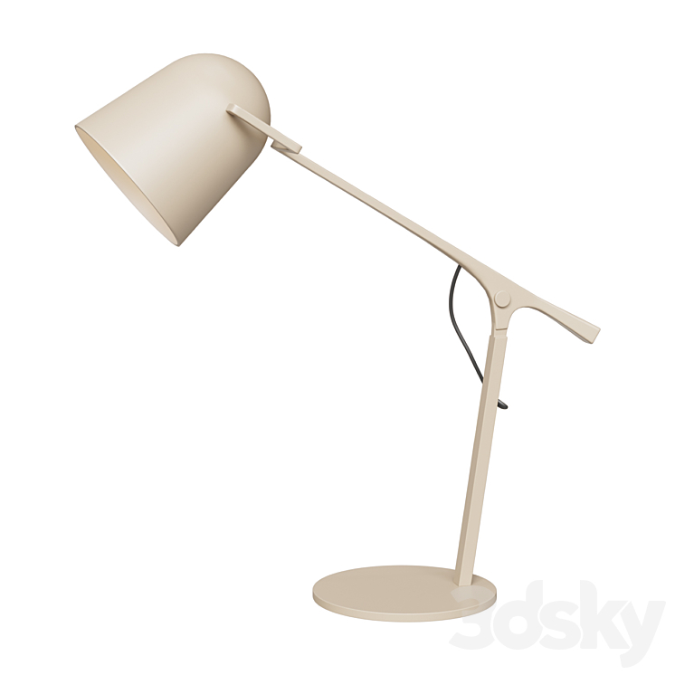 MINIMAL BEIGE IRON DESK LAMP 