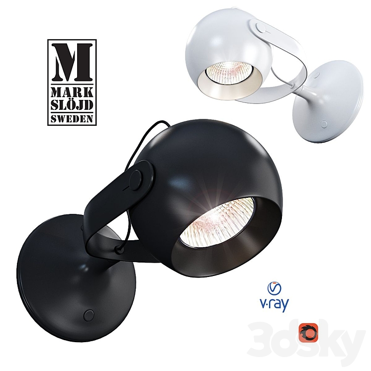 MODEL KLOT WALL LAMP FROM MARKSLOJD SWEDEN 