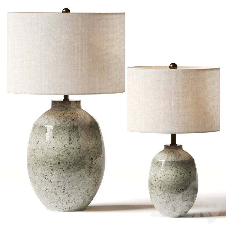 POTTERY BARN EZRA CERAMIC TABLE LAMPS 