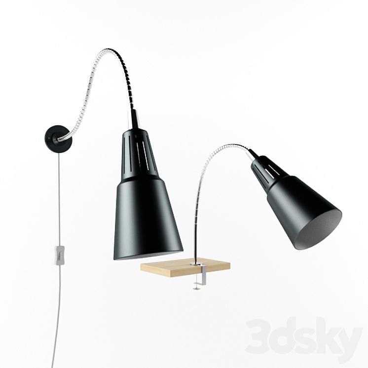 QUART WALL SPOTLIGHT LAMP WITH CLAMP IKEA 