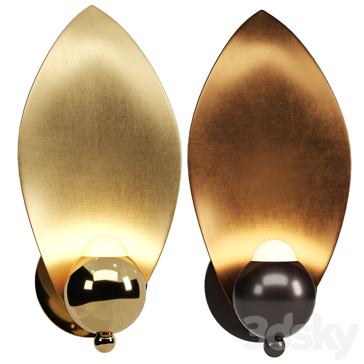SCONCE LAVRA WALL LAMP GOLD MOCHA 