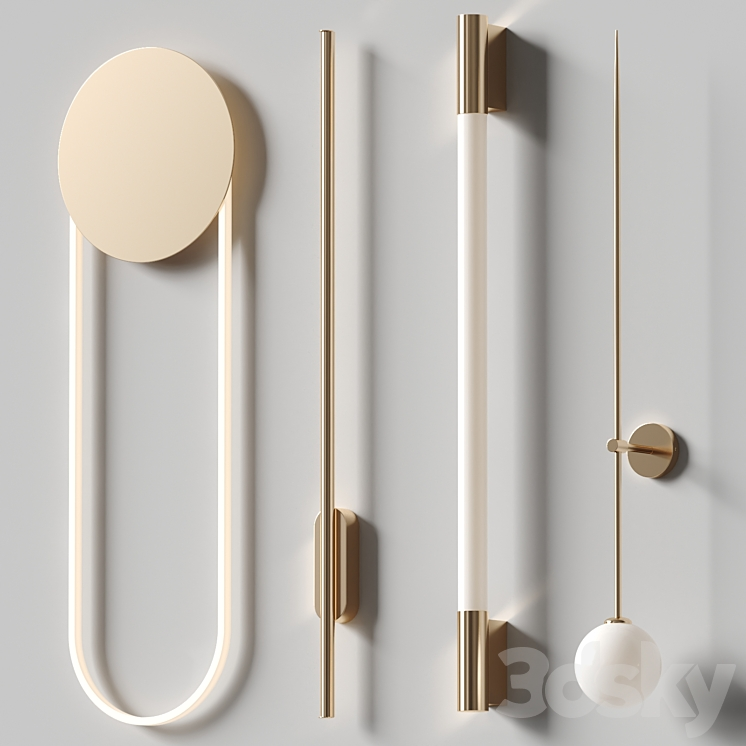 WALL LAMP SET 6 