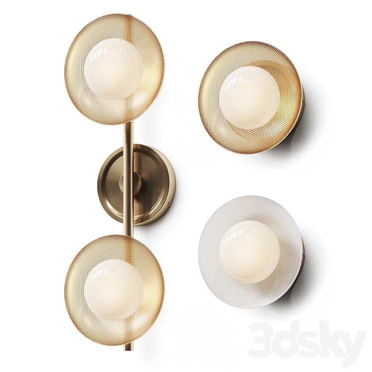 WEST ELM BEZEL WALL LAMPS 