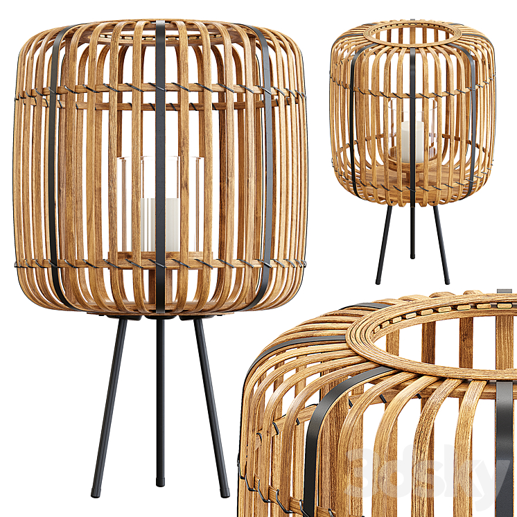 ZARA HOME THE BAMBOO DECORATIVE CANDLE LAMP 
