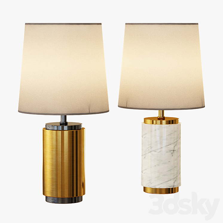 SMALL PILLAR TABLE LAMP ANTIQUE BRASS 