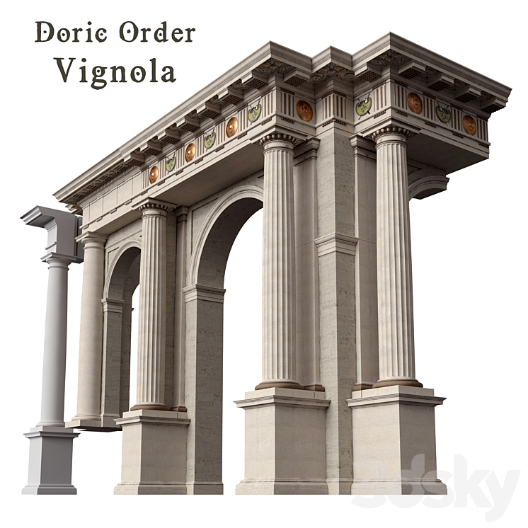 DORIC ORDER VIGNOLA COLUMN 