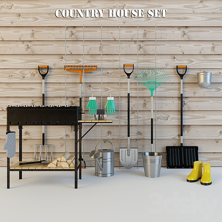 A SET OF GARDEN TOOLS 