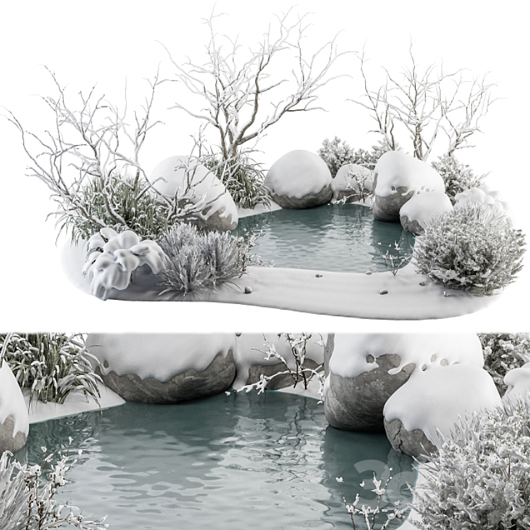 LANDSCAPE FURNITURE SNOWY LAKE SET 48 V 