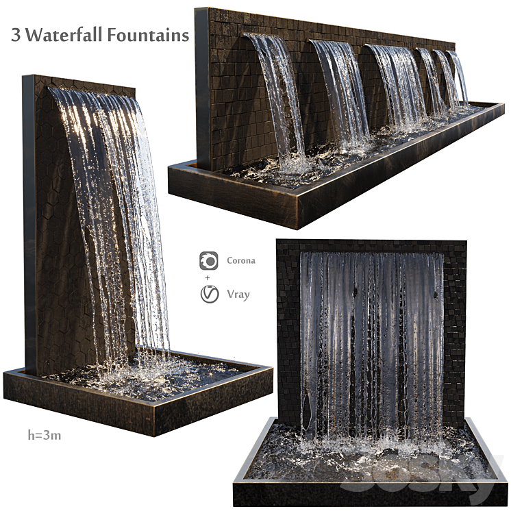 WATERFALL FOUNTAINS CASCADE 