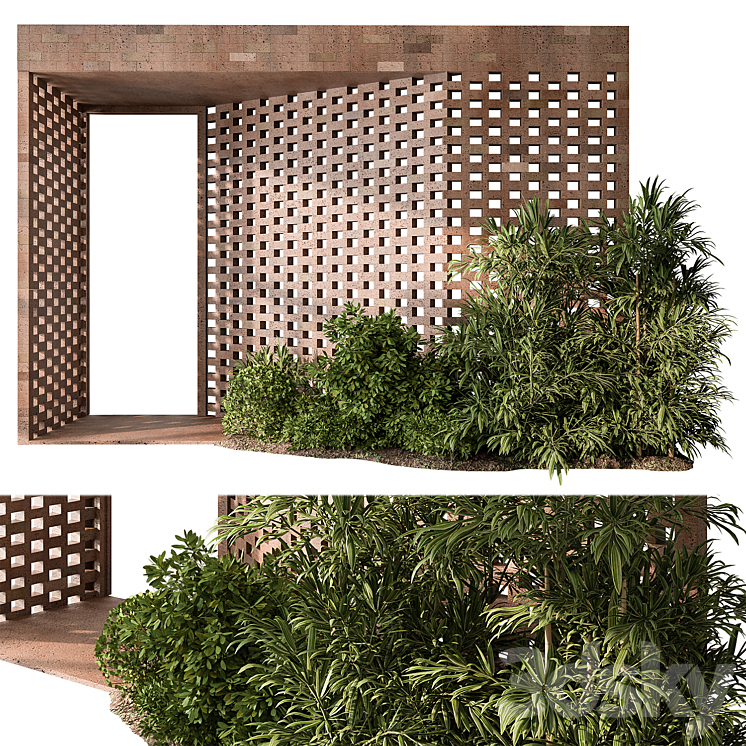 OUTDOOR_ENTRANCE_PARAMETRIC_BRICK_WALL_ARCHITECTURE_ELEMENT_54 