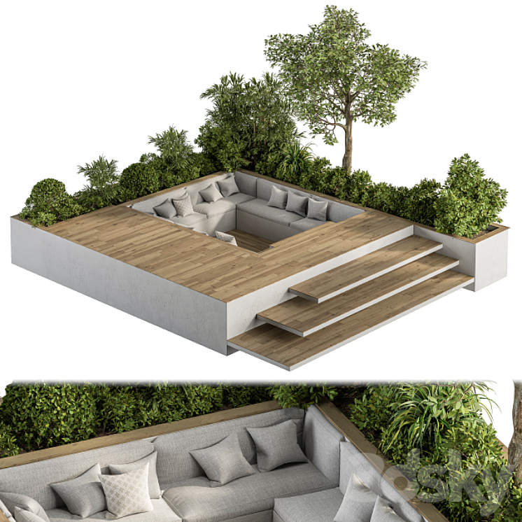 ROOF GARDEN AND LANDSCAPE FURNITURE SET 37 