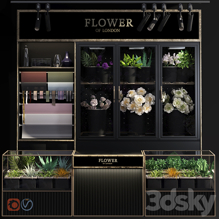 FLOWER SHOP REFRIGERATED DISPLAY 