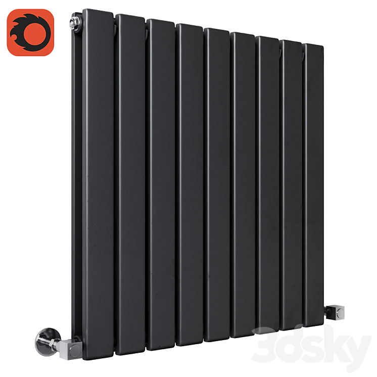 MILANO_ALPHA_BLACK_HORIZONTAL_DOUBLE_SLIM_PANEL_DESIGNER_RADIATOR 