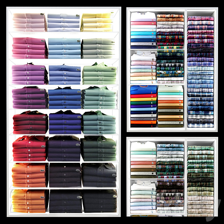 SHELVES WITH SHIRTS 