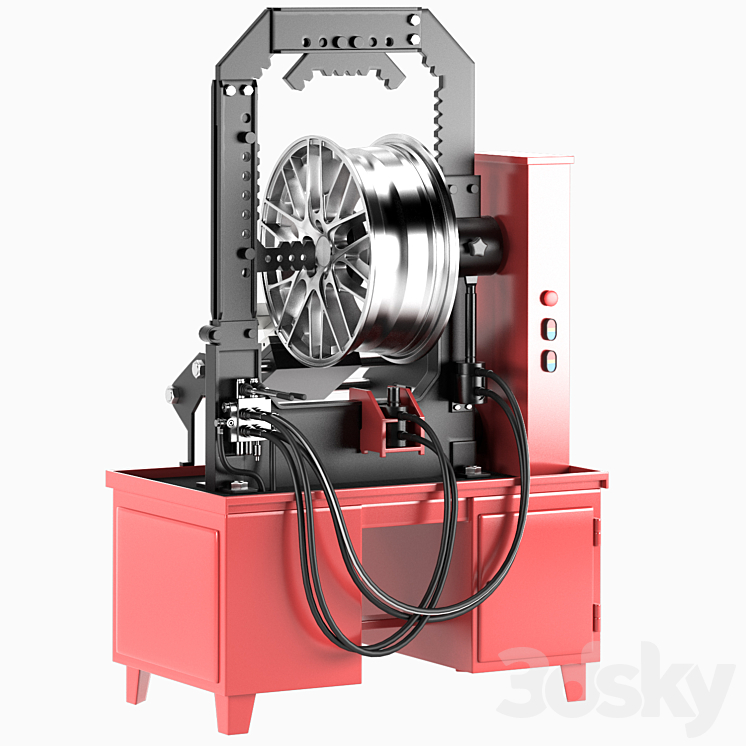 STAND FOR STRAIGHTENING ALLOY WHEELS 