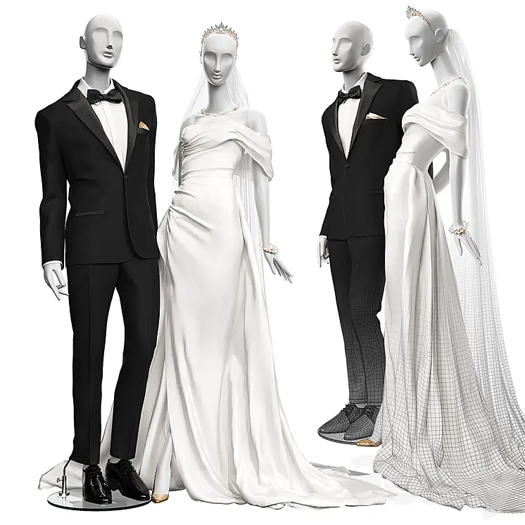 WEDDING CLOTHES ON MANNEQUINS 001 