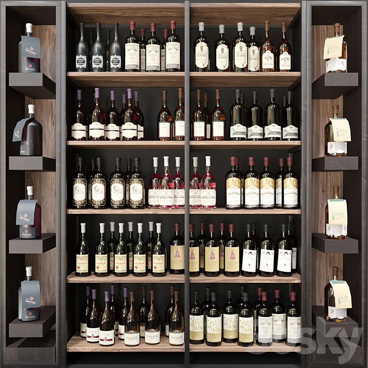 WINE CABINET WITH COLLECTION WINE 9 WINE RESTAURANT 