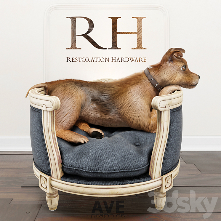AVE RESTORATION HARDWARE LOUIS PET BED 