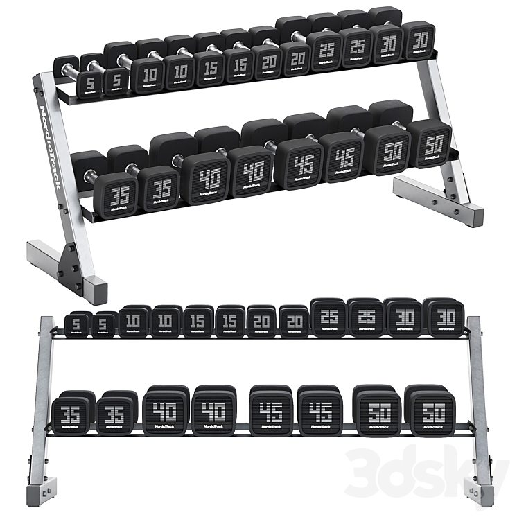 PREMIUM DUMBBELL SET AND DUMBBELL RACK 