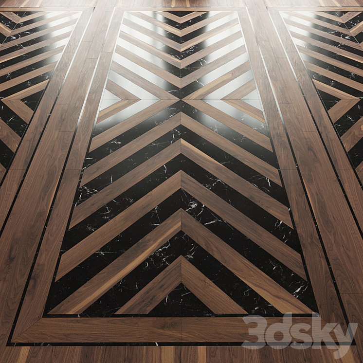 PARQUET EBONY AND CO HERRINGBONE CHEVRON 