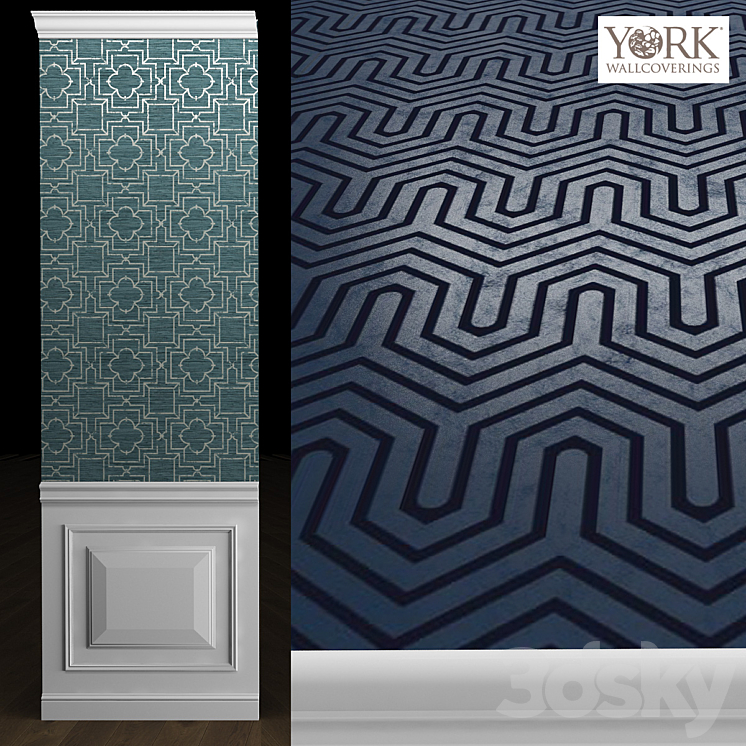 YORK ASHFORD GEOMETRICS WALLPAPER 