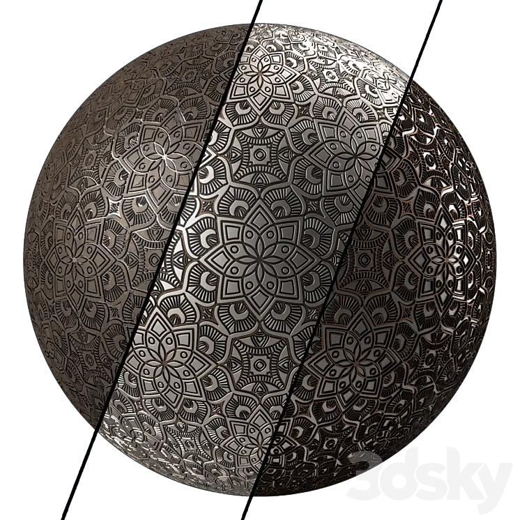 METAL MATERIALS 18 ORNAMENT METAL PANELS PBR 4K SEAMLESS 