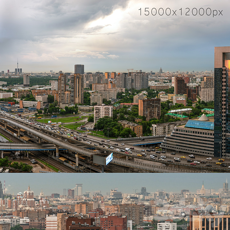 PANORAMA OF MOSCOW FROM THE FLOUR MILL PASSAGE 