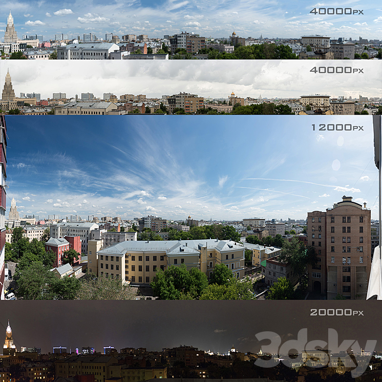 PANORAMAS OF MOSCOW FROM THE REGION OF KHAMOVNIKI 4 PHOTOS 