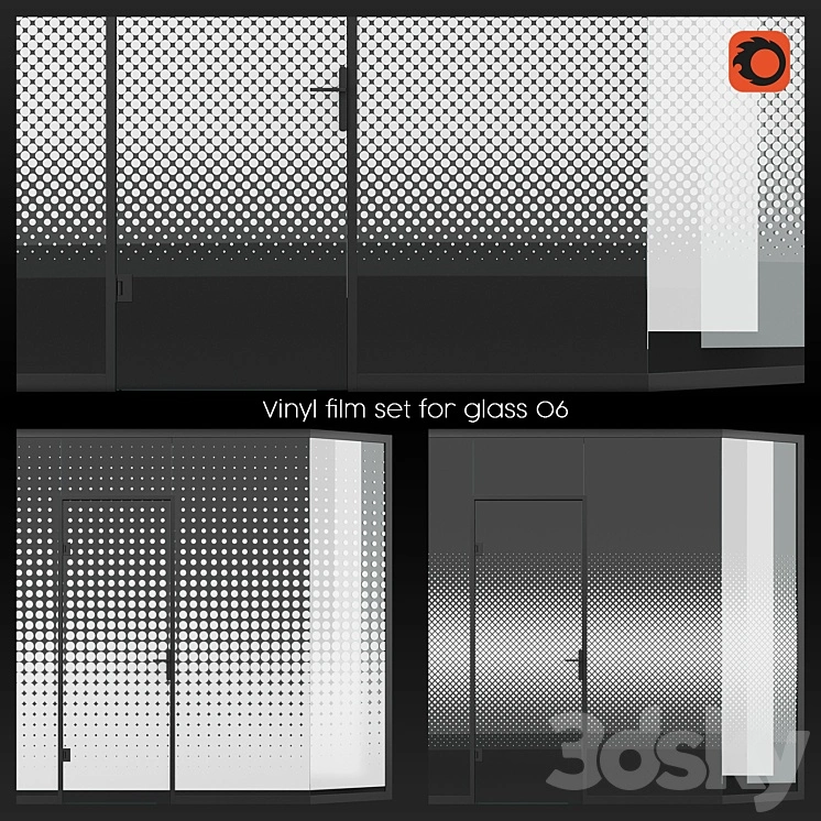 Vinyl film set for glass 06 