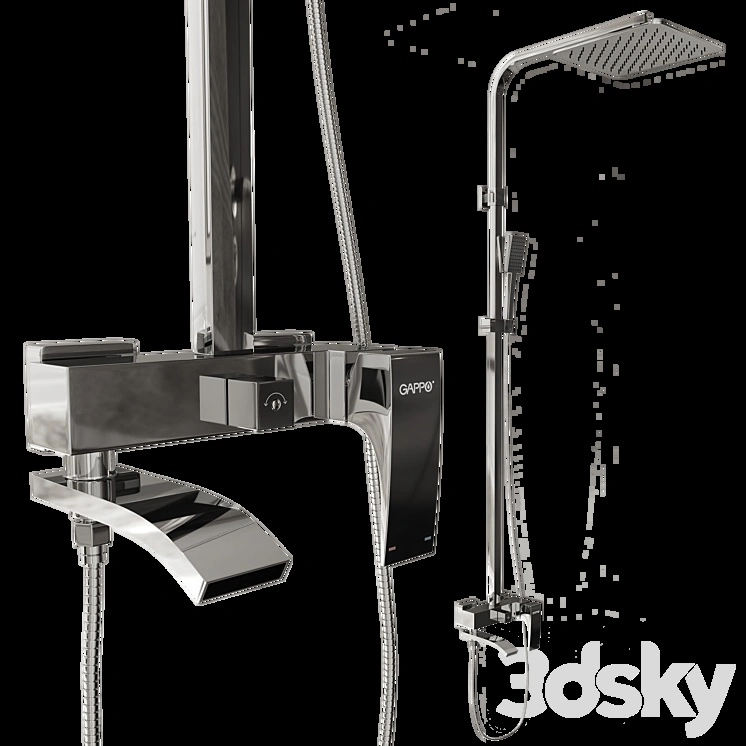 Shower column Gappo G2407, chrome 