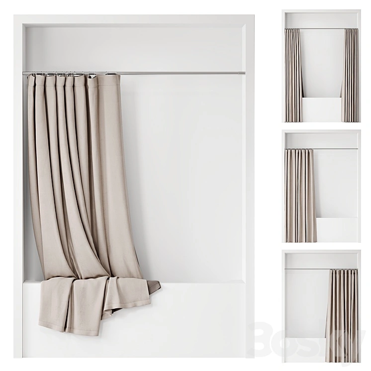 Double bath curtain on Sunerzha cornice 