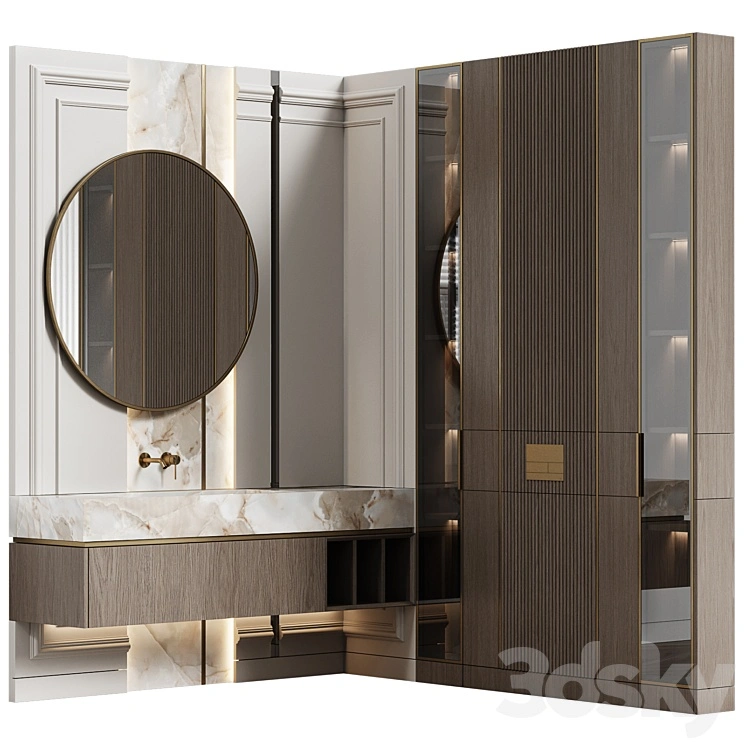 Bathroom furniture 28 in neoclassical style 
