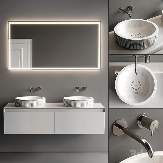 Antonio Lupi Panta Rei + Pixel Vanity Unit Set 3 