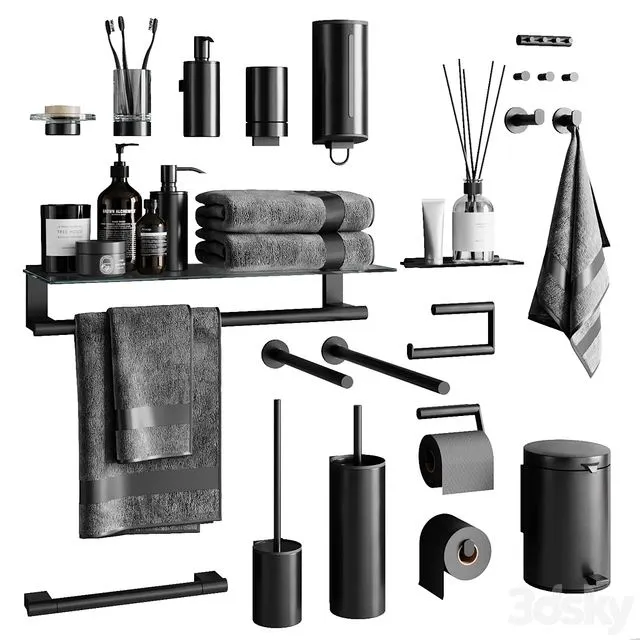 KEUCO PLAN BLACK bathroom accessories 