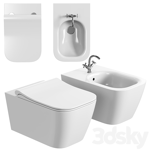Toilet By GSI Ceramica NUBES 