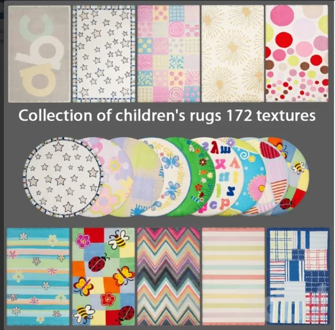 Collection of children's carpets 172 pcs 