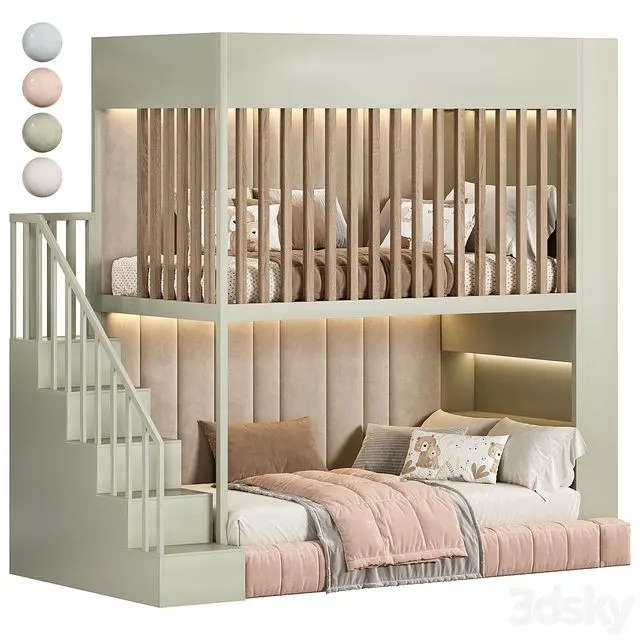 Designer two-level bed Kids room 