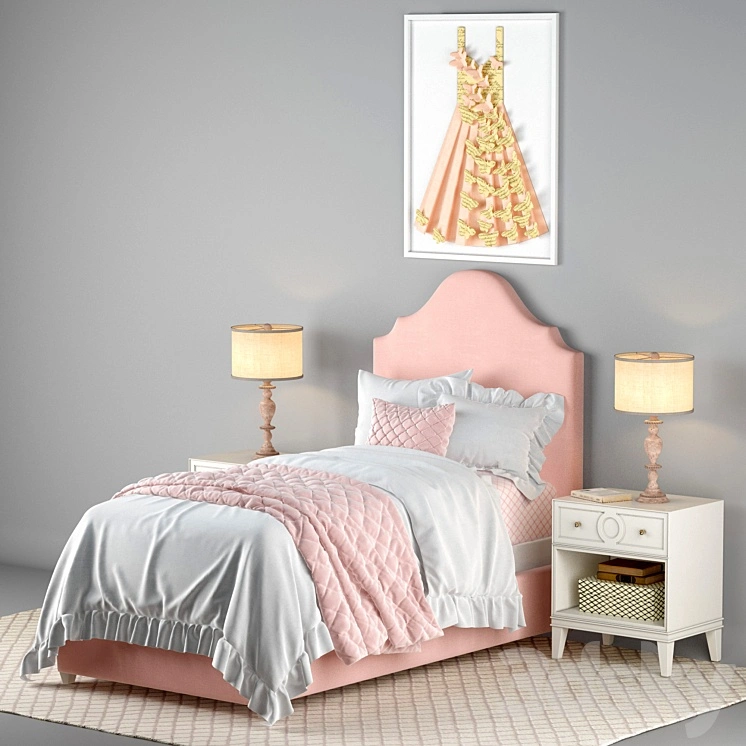 MIA UPHOLSTERED BED Set, Restoration Hardware 