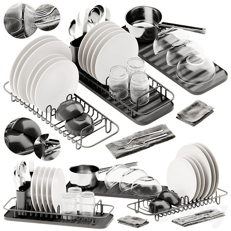 IKEA LILLHAVET Multifunctional dish rack set 
