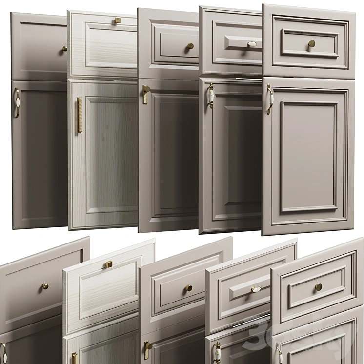Kitchen faces in the classic style set 001 