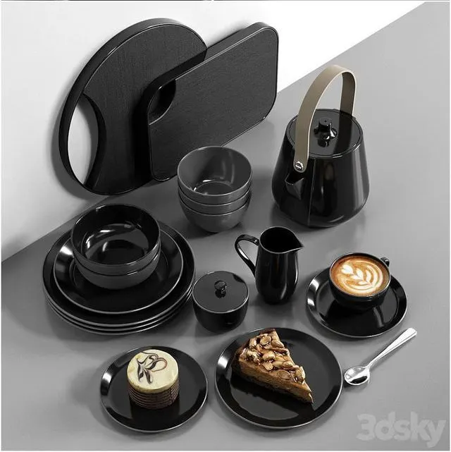Kitchen decor, coffee and dessert 