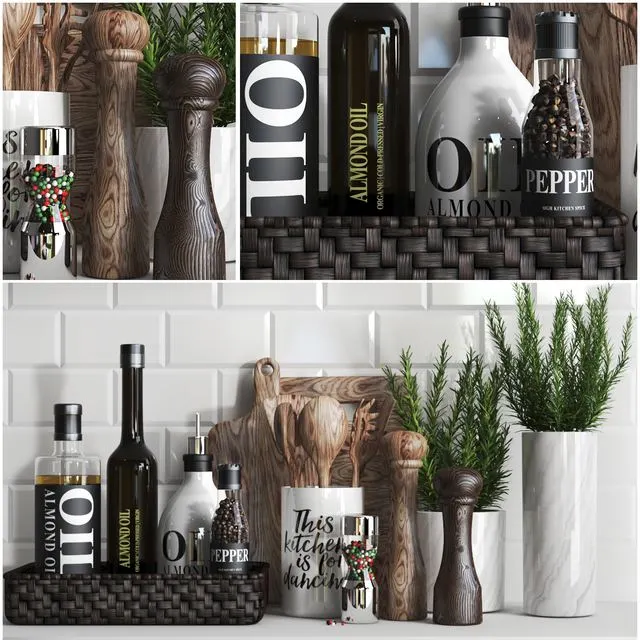 Set405 -rustic wood kitchen 